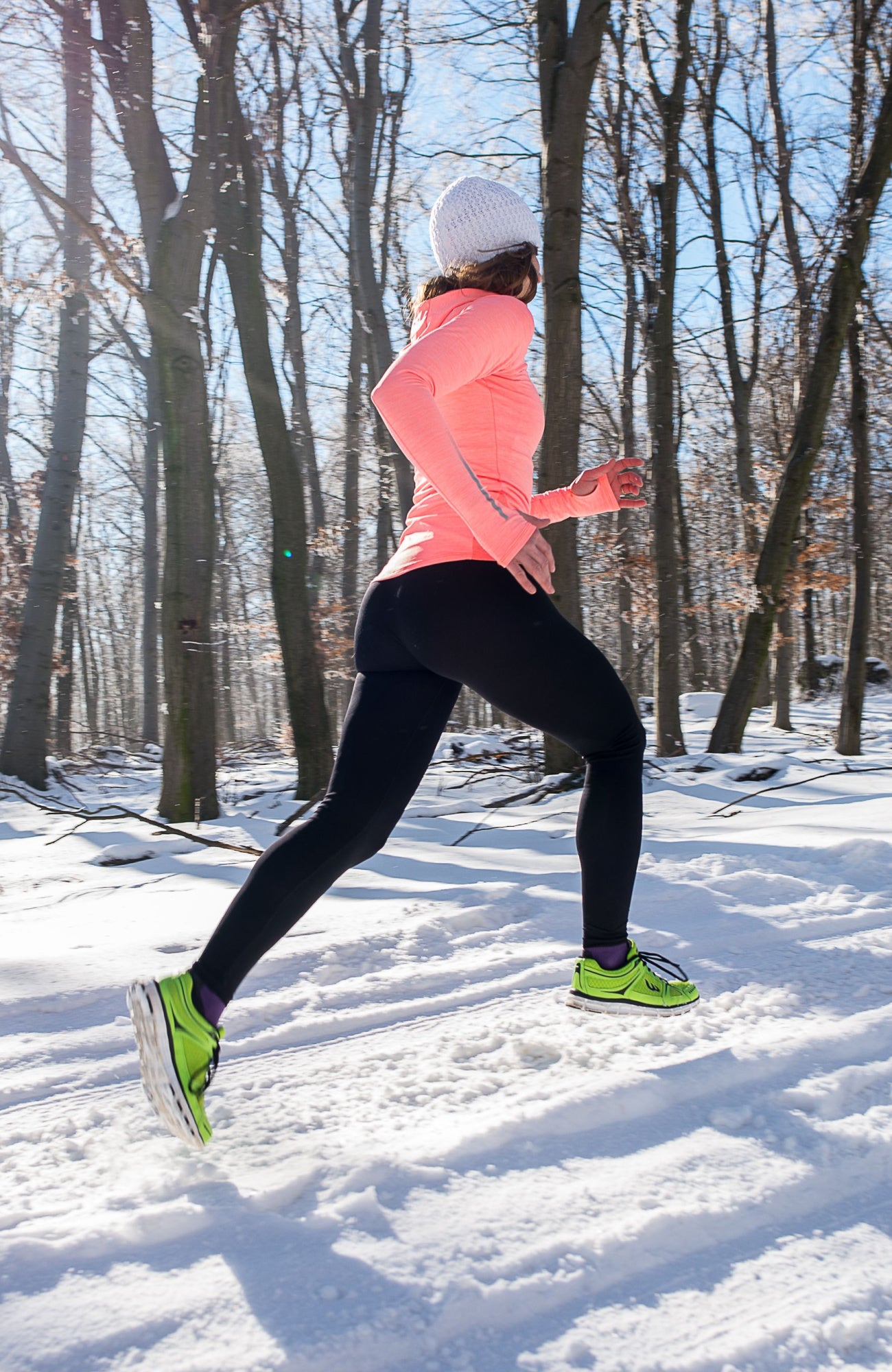Momentum Thermal Womens Winter Running Tights Black - Clothing