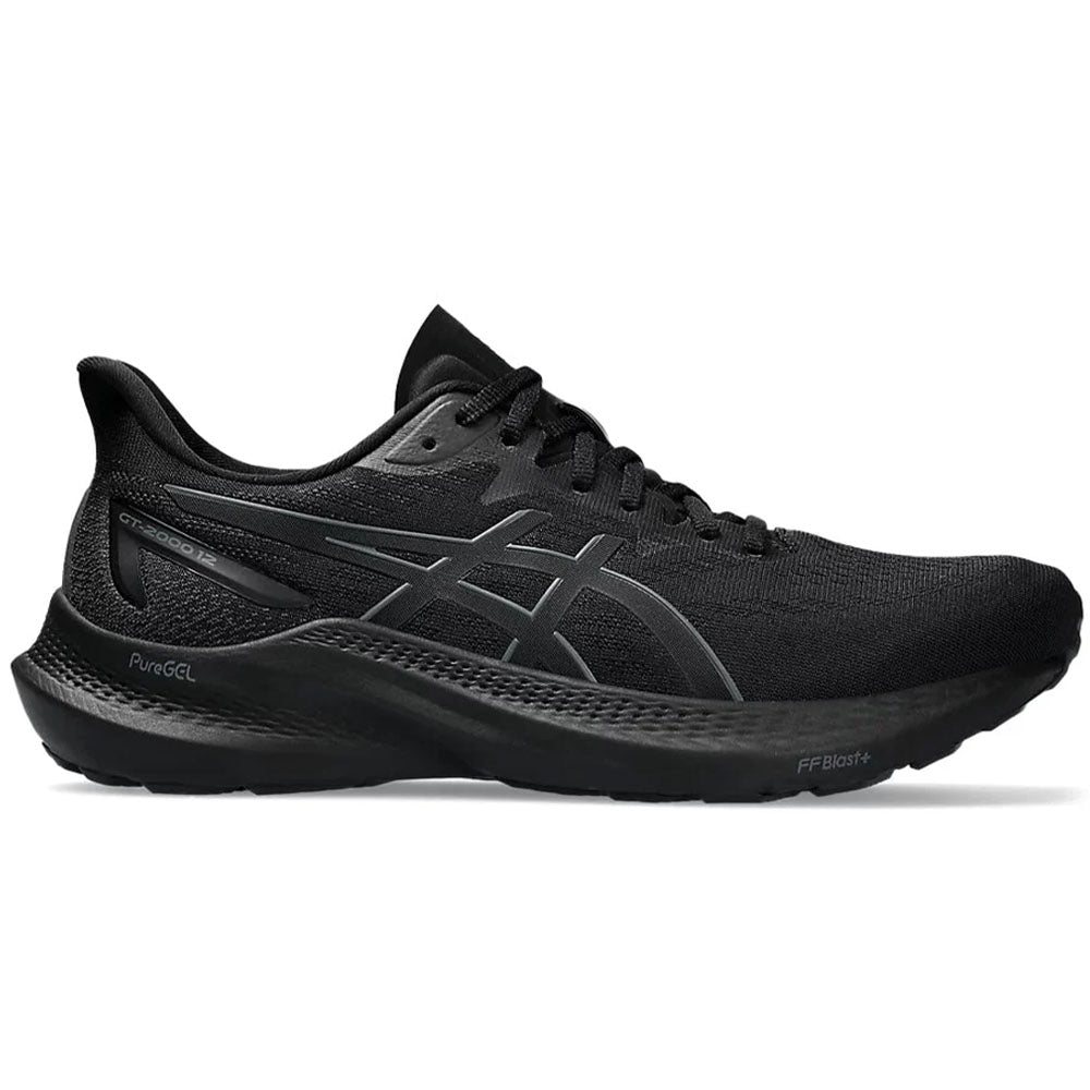 Men's ASICS GT-2000 12 - Black / Black - Pacers Running Online Store
