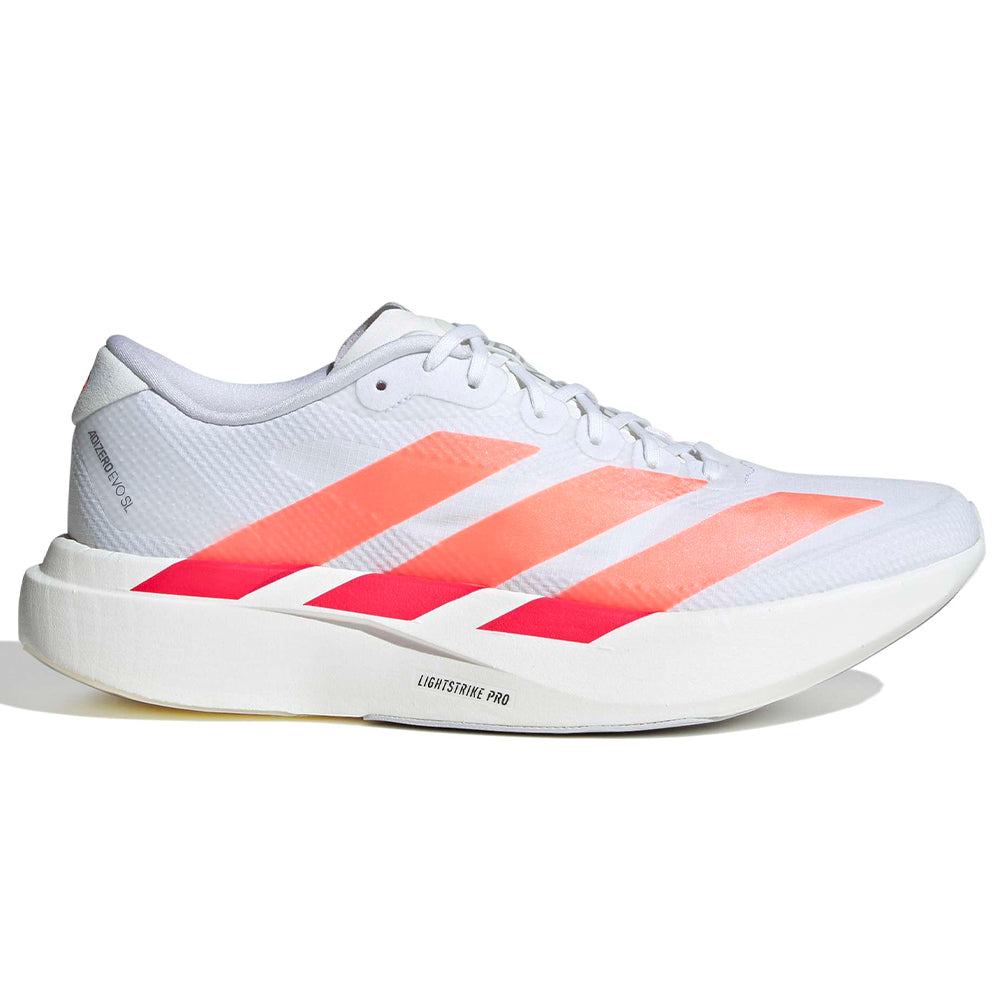 adidas Men's Adizero Evo SL Woven Shoes - White/Lucid Orange / 13 / D adidas Men's Adizero Evo SL Woven Shoes - White/Lucid Orange / 13 / D