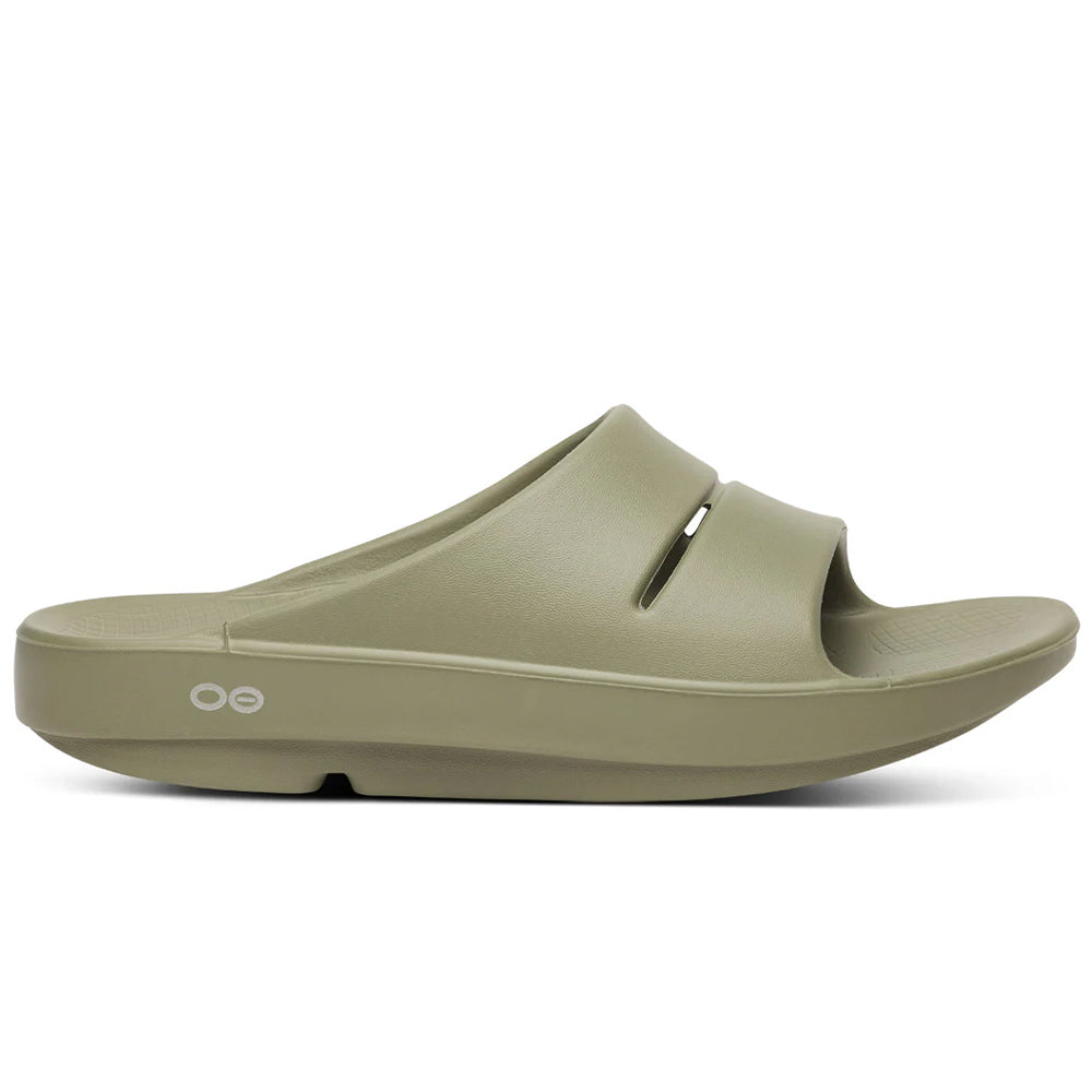 OOFOS OOAHH Unisex Sandals Olive Green M9/W11 Recovery Comfort Slip On Slides Men main image 4