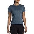 Load image into Gallery viewer, Brooks-Women's Brooks Luxe Short Sleeve-Heather Ocean Drive-Pacers Running
