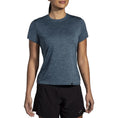 Load image into Gallery viewer, Brooks-Women's Brooks Luxe Short Sleeve-Heather Ocean Drive-Pacers Running
