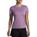 Load image into Gallery viewer, Brooks-Women's Brooks Luxe Short Sleeve-Heather Washed Plum-Pacers Running
