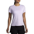 Load image into Gallery viewer, Brooks-Women's Brooks Luxe Short Sleeve-Heather Light Purple-Pacers Running