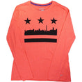 Load image into Gallery viewer, Pacers Running-Women's Mizuno DC Flag Long Sleeve-Cayenne/Black Screen-Pacers Running
