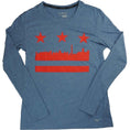 Load image into Gallery viewer, Pacers Running-Women's Mizuno DC Flag Long Sleeve-Ensign Blue/Red Screen-Pacers Running
