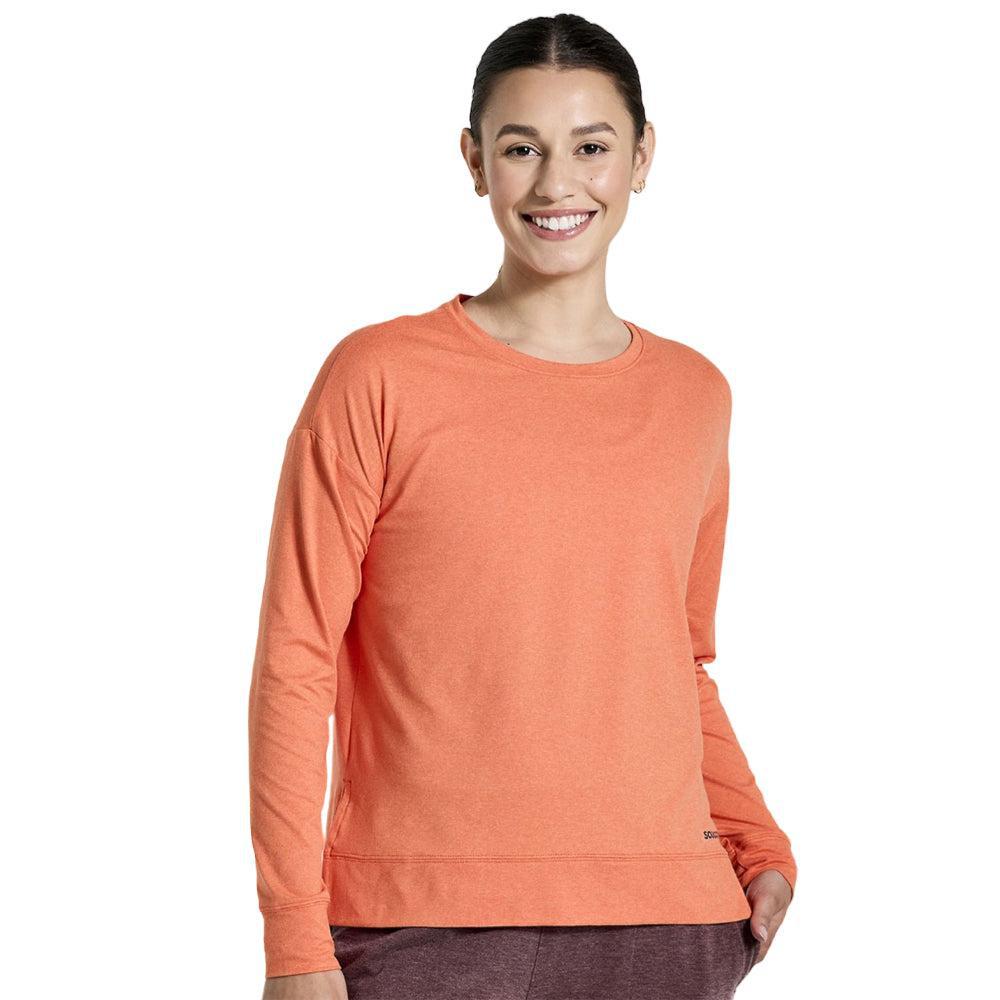 Saucony-Women's Saucony Sunday Layer Top-Ember Heather-Pacers Running