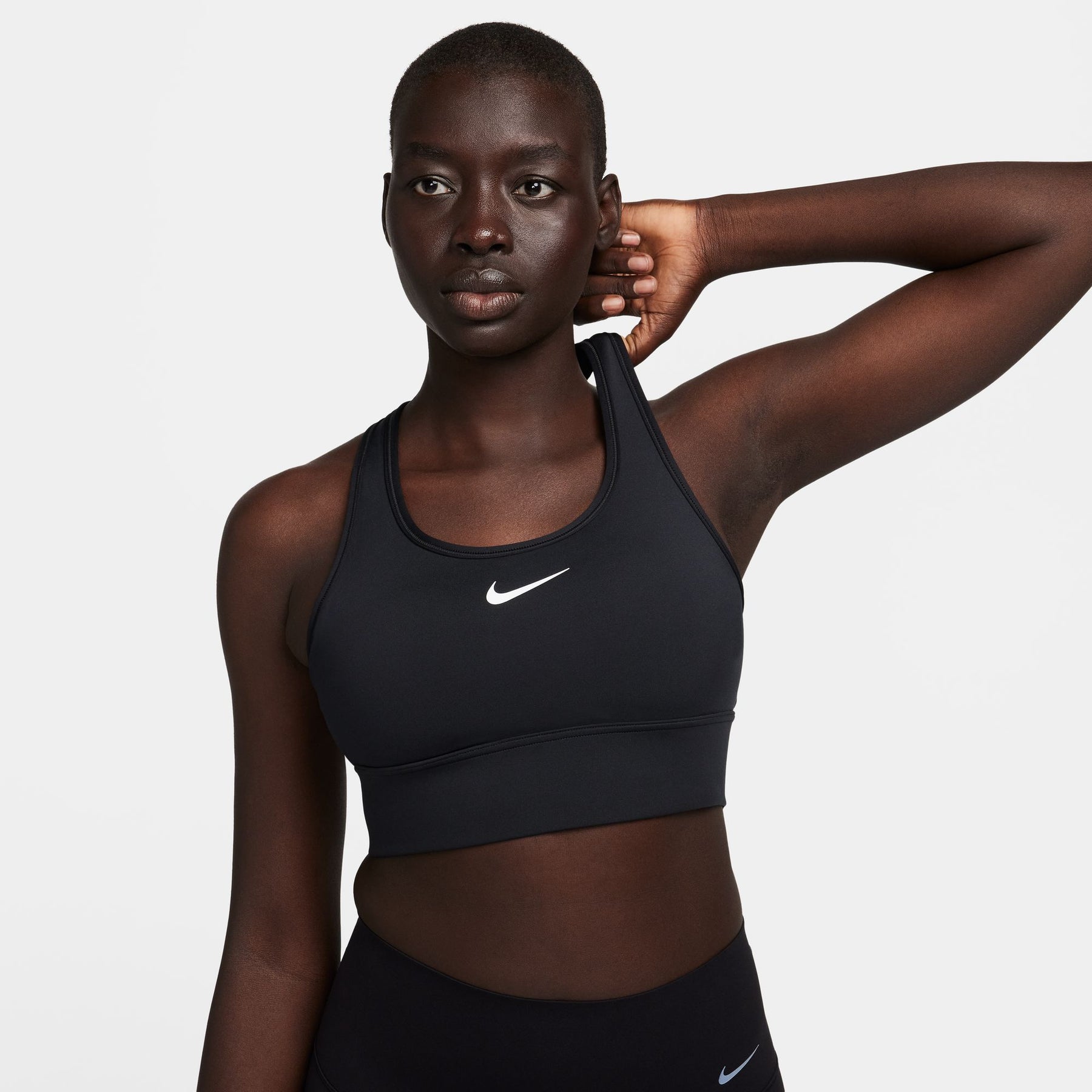 Nike Training Dri-FIT Swoosh medium support sports bra in black