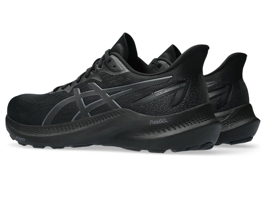 Men's ASICS GT-2000 12 - Black / Black - Pacers Running Online Store