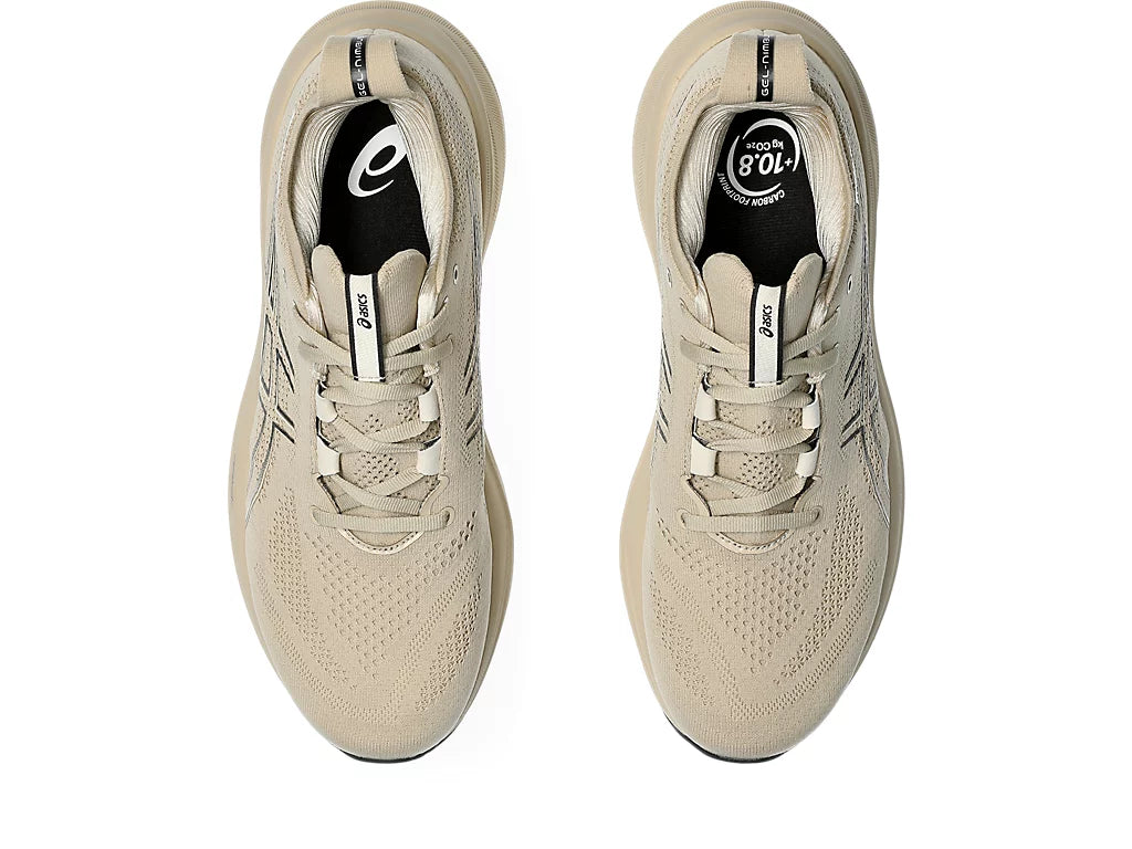 Men s ASICS GEL Nimbus 26 Feather Grey Black Standard Width D