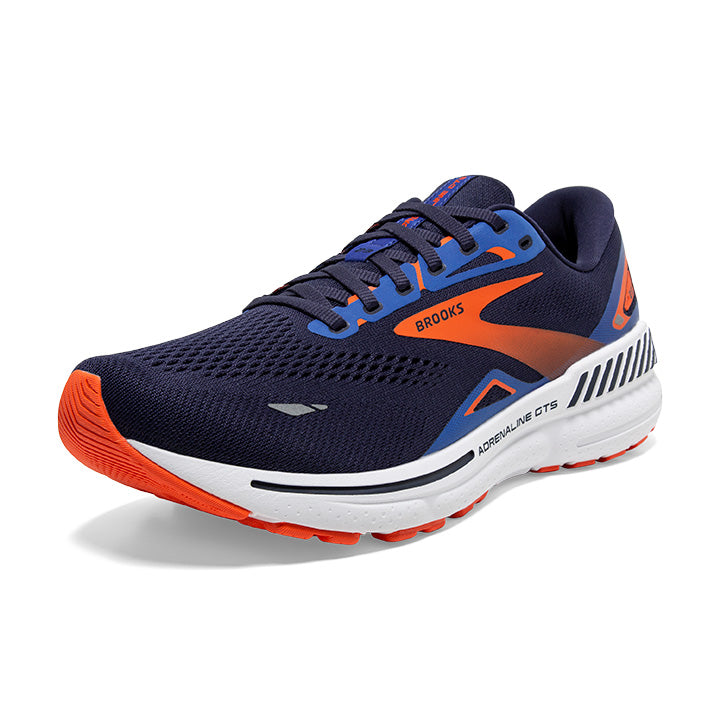 Men s Brooks Adrenaline GTS 23 Peacoat Orange Surf the Web Pacers Running