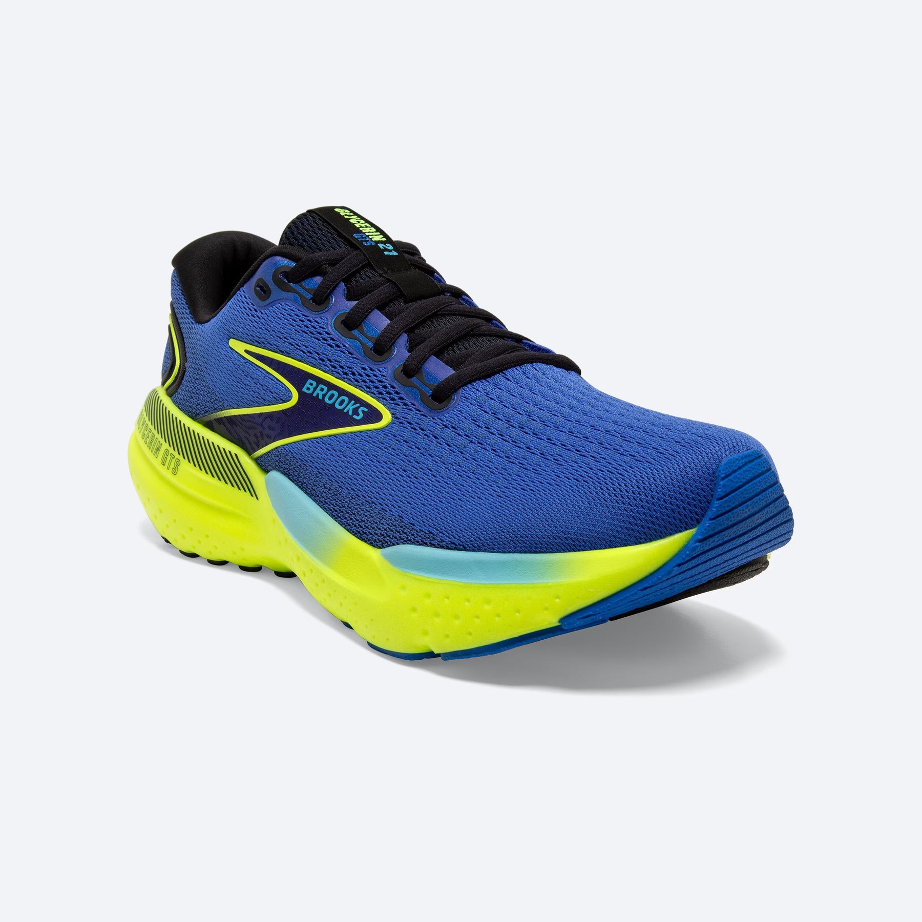 Brooks Glycerin GTS 21 Men's Blue Opal/Black/Nasturtium – Holabird Sports