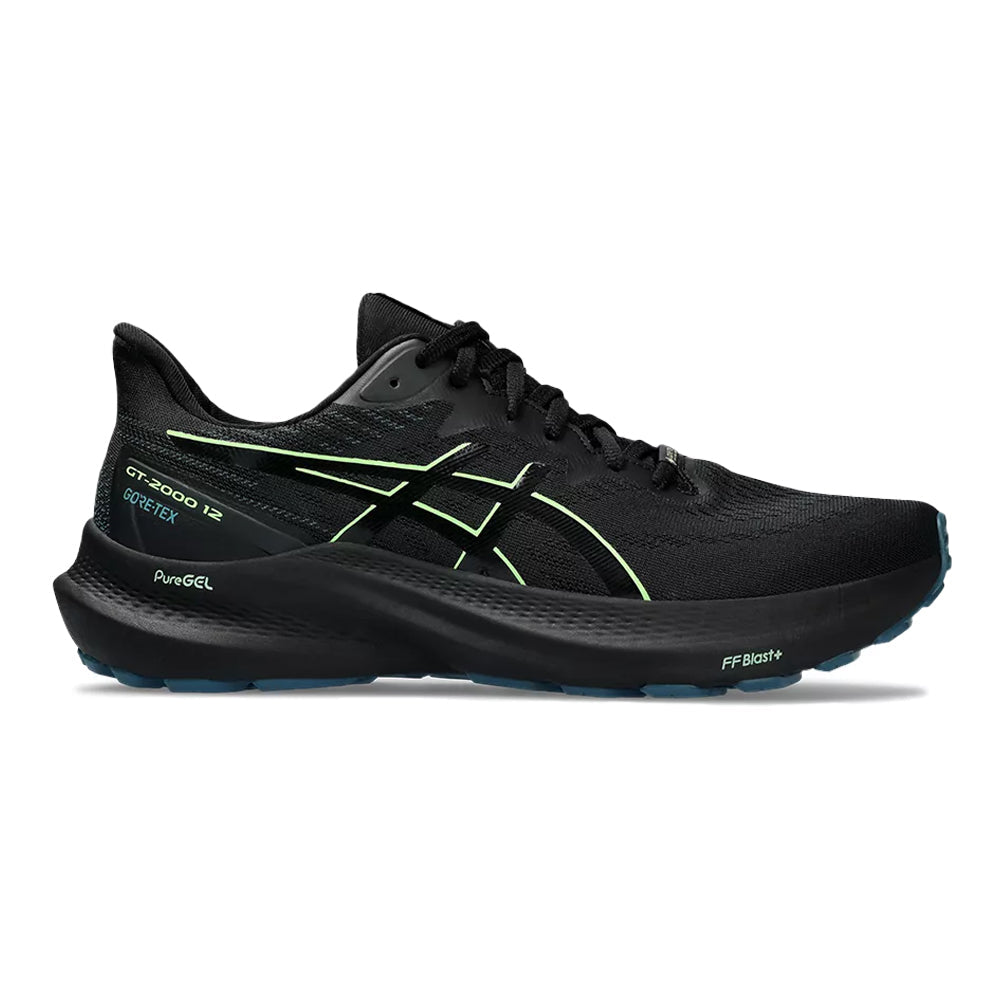 ASICS-Men's ASICS GT-2000 12 GTX-Black/Illuminate Green-Pacers Running