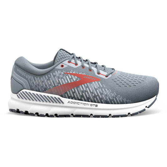 Brooks-Men's Brooks Addiction GTS 15-Grey/Ebony/Chili Oil-Pacers Running