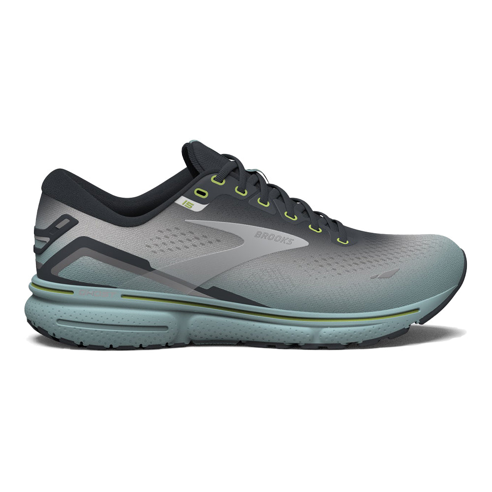 Brooks-Men's Brooks Ghost 15-Grey/Oyster/Cloud Blue-Pacers Running