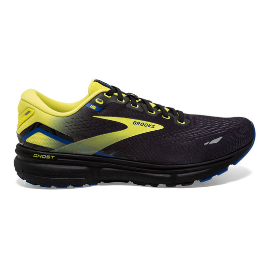 Brooks-Men's Brooks Ghost 15-Black/Nightlife/Blue-Pacers Running