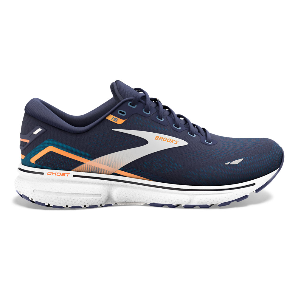 Brooks-Men's Brooks Ghost 15-Peacoat/Vallarta Blue/Oak-Pacers Running