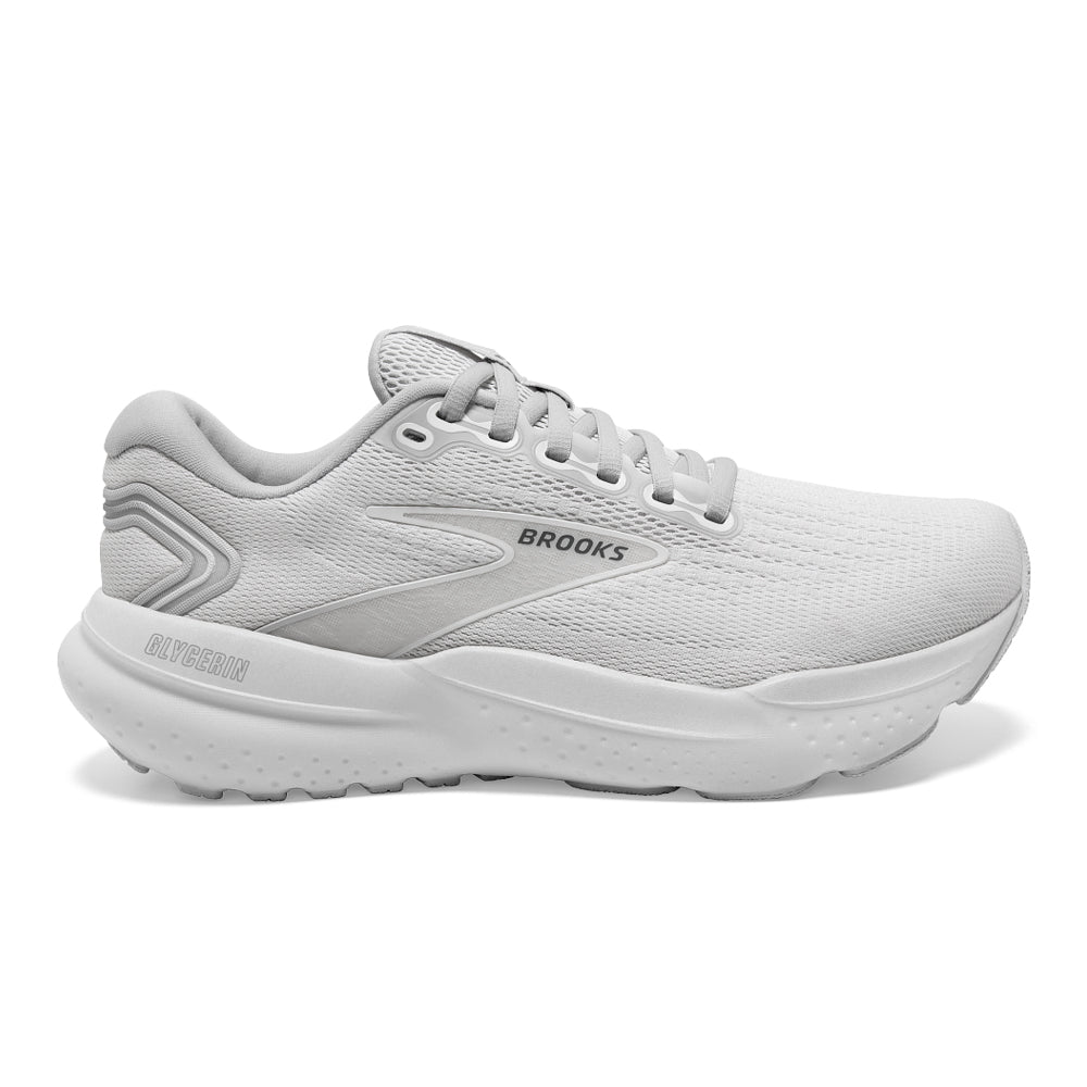 Brooks-Men's Brooks Glycerin 21-White/White/Grey-Pacers Running