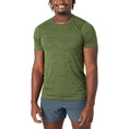 Load image into Gallery viewer, Brooks-Men's Brooks Luxe Short Sleeve-Heather Carbon Green-Pacers Running
