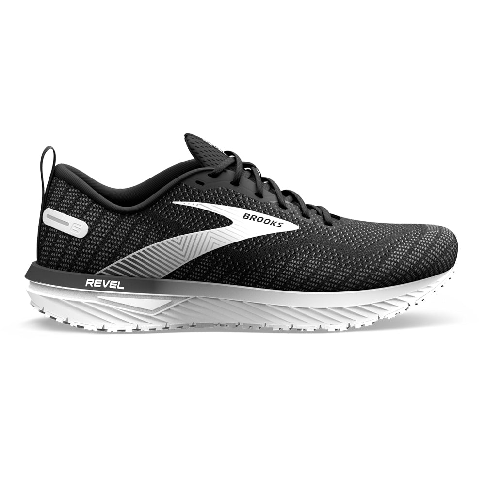 Brooks-Men's Brooks Revel 6-Black/Blackened Pearl/White-Pacers Running