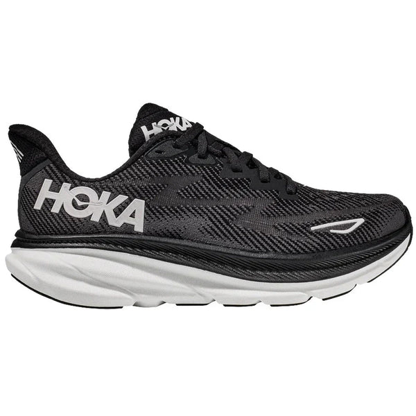 HOKA Clifton 9 Running Shoes Mens Size 7.5 2E Wide Black White One One HOKA Men main image 4