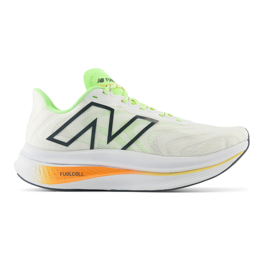 New Balance-Men's New Balance FuelCell SuperComp Trainer v2-White/Bleached Lime Glo/Hot Mango-Pacers Running