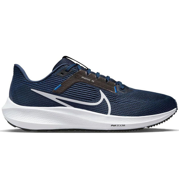 Nike Air Pegasus+ 28 Men\'s Running Shoes Grey Navy Blue 443805-040 Size 8.5 Nike Mens Air Pegasus 28 443805-104 White Running Shoes  main image 2