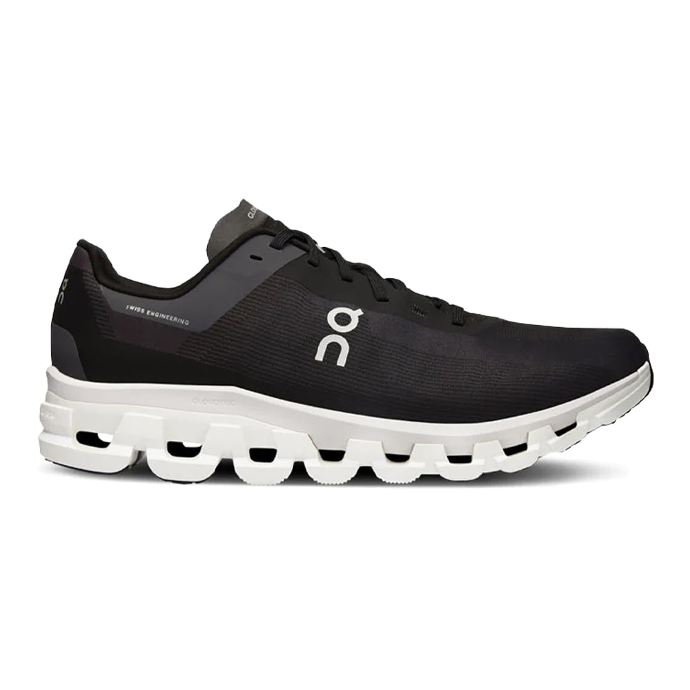 On-Men's On Cloudflow 4-Black/White-Pacers Running