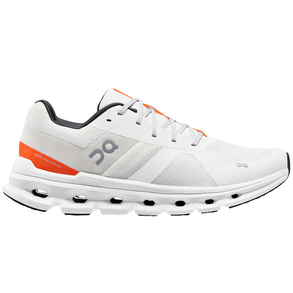Men's On Cloudrunner, Undyed-White/Flame, 13 D Medium