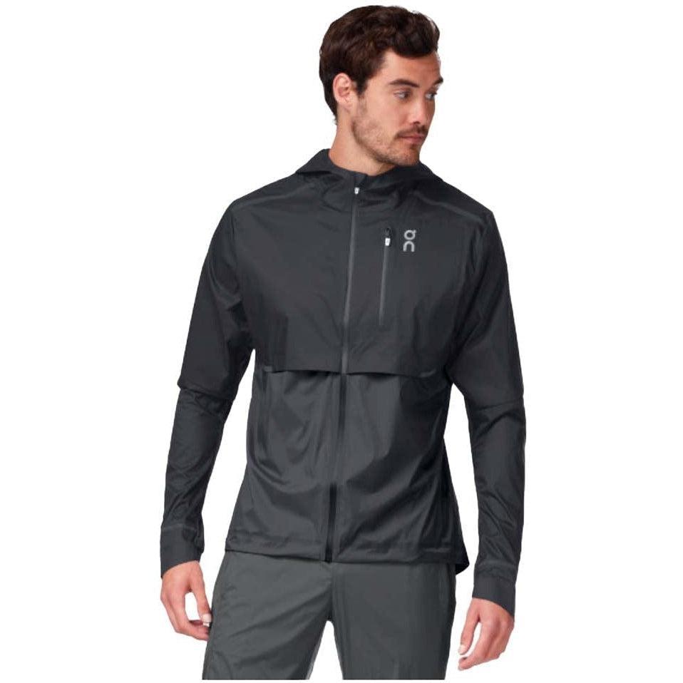 On-Men's On Weather Jacket-Black/Shadow-Pacers Running