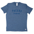 Load image into Gallery viewer, Sky Manufacturing-Men's Performance Tech Short Sleeve-Heather Steel Blue-Pacers Running
