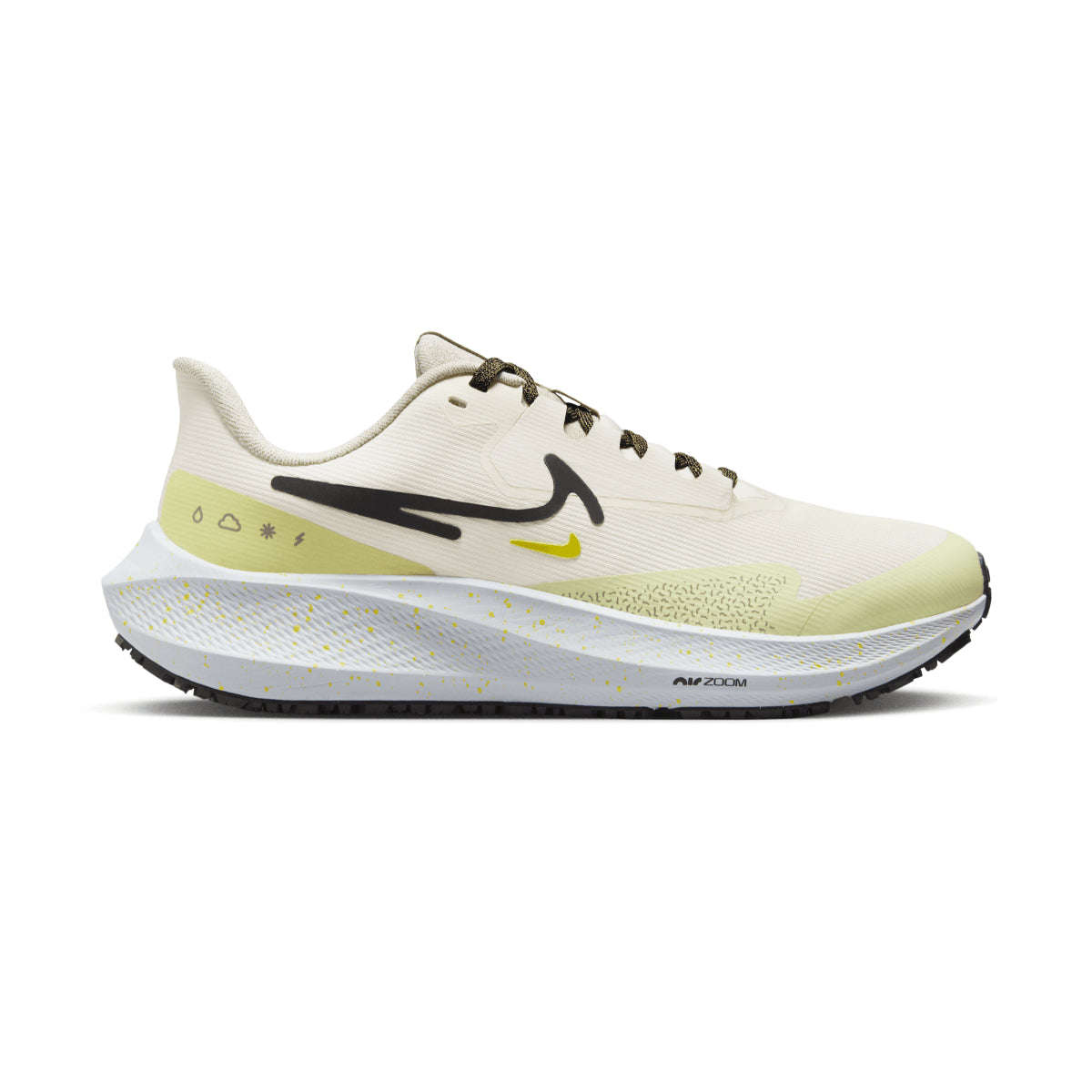 Women's Nike Pegasus 39 Shield, Pale Ivory/Black-Neutral Olive, 10 B Medium