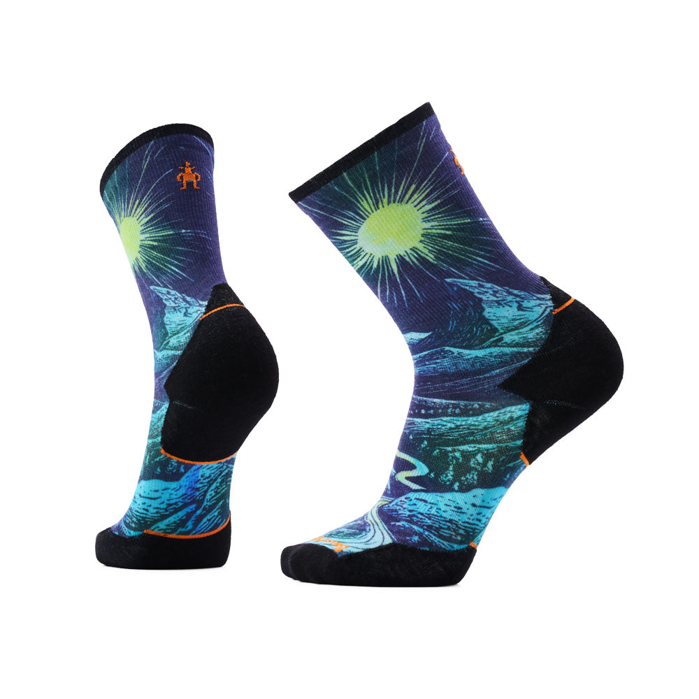 Smartwool Trail Run Targeted Cushion Treeline Print Crew Socks