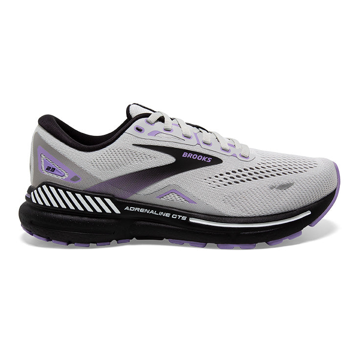 Brooks-Women's Brooks Adrenaline GTS 23-Grey/Black/Purple-Pacers Running