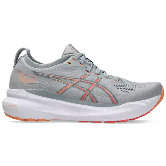 Women's Asics Gel-Kayano 31, Piedmont Grey/Papaya, 6 D Wide