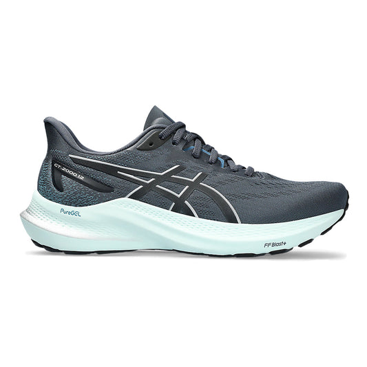 Women's Asics GT-2000 12, Tarmac/Pure Silver, 6 D Wide