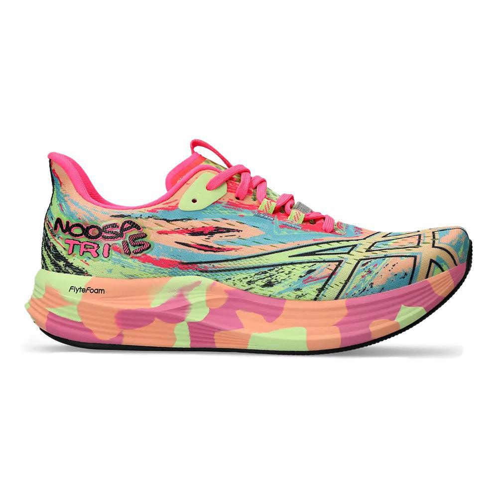 ASICS-Women's ASICS Noosa Tri 15-Summer Dune/Lime Green-Pacers Running