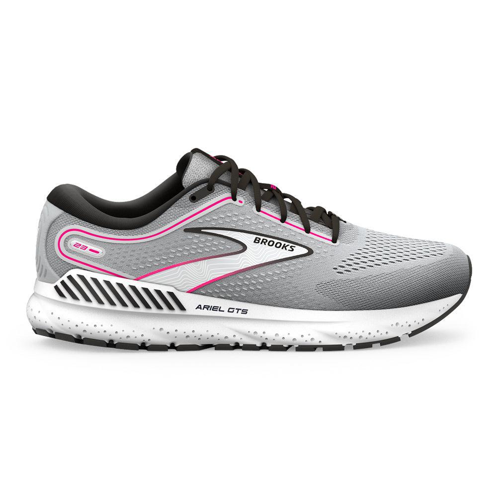 Brooks-Women's Brooks Ariel GTS 23-Grey/Black/Pink-Pacers Running