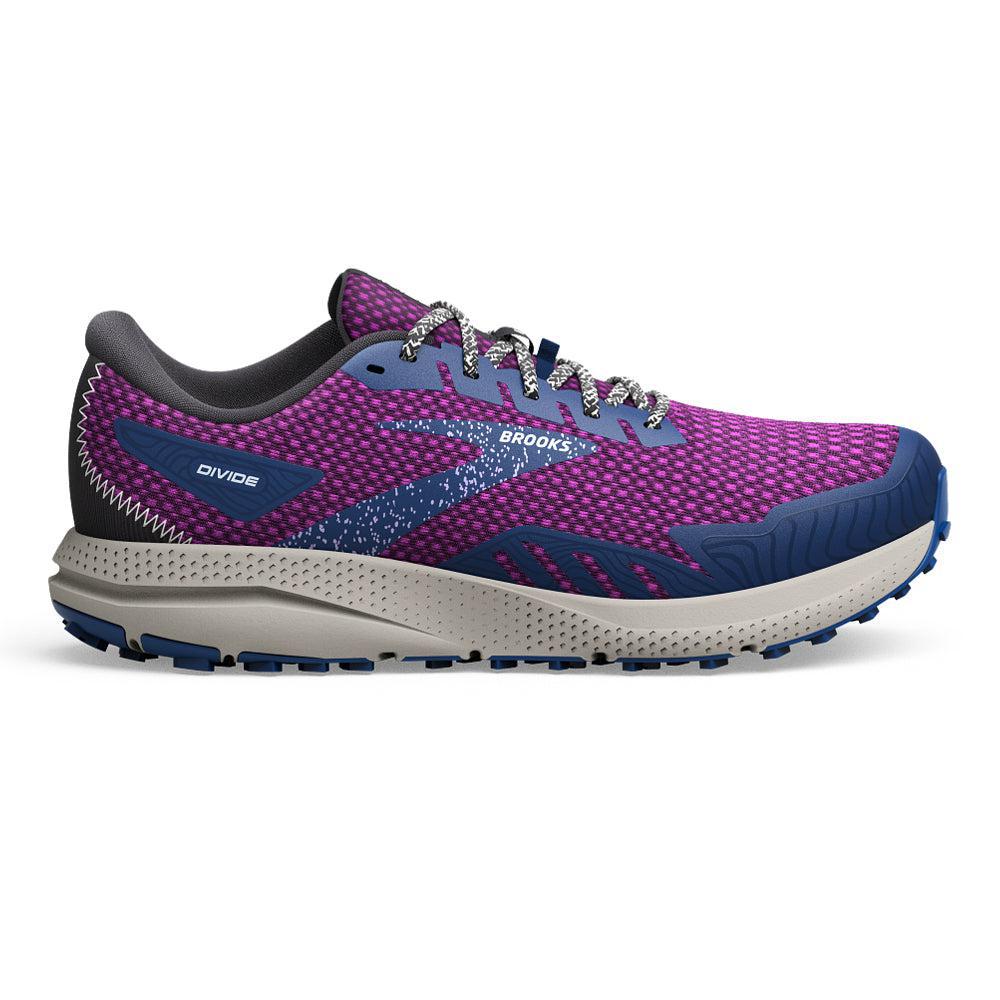 Brooks-Women's Brooks Divide 4-Purple/Navy/Oyster-Pacers Running