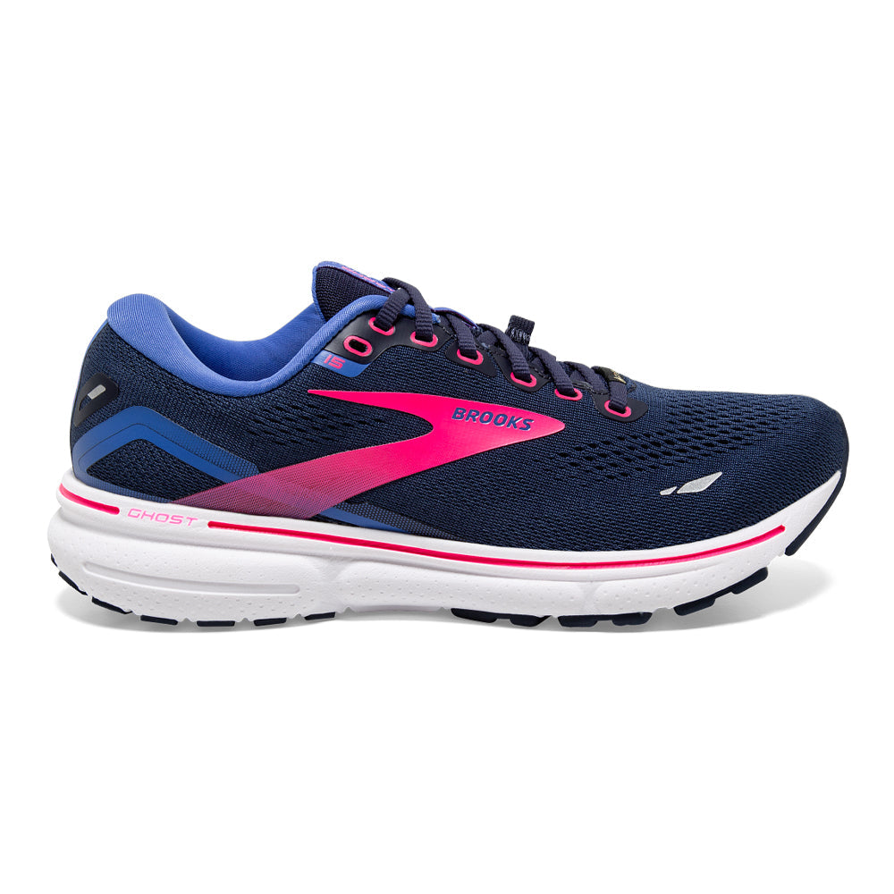 Brooks-Women's Brooks Ghost 15 GTX-Peacoat/Blue/Pink-Pacers Running