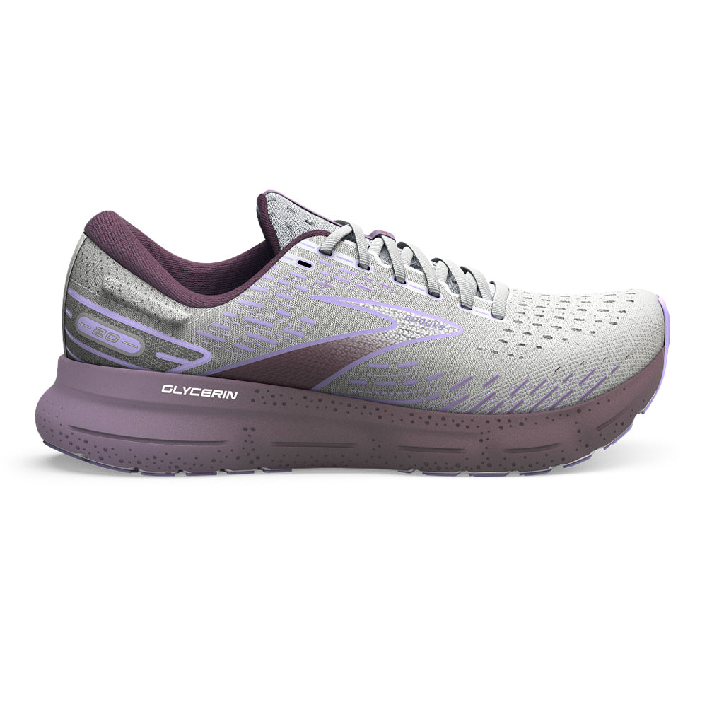 Brooks-Women's Brooks Glycerin 20-White/Orchid/Lavender-Pacers Running