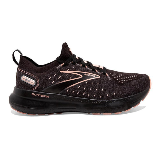 Brooks-Women's Brooks Glycerin StealthFit 20-Black/Pearl/Peach-Pacers Running