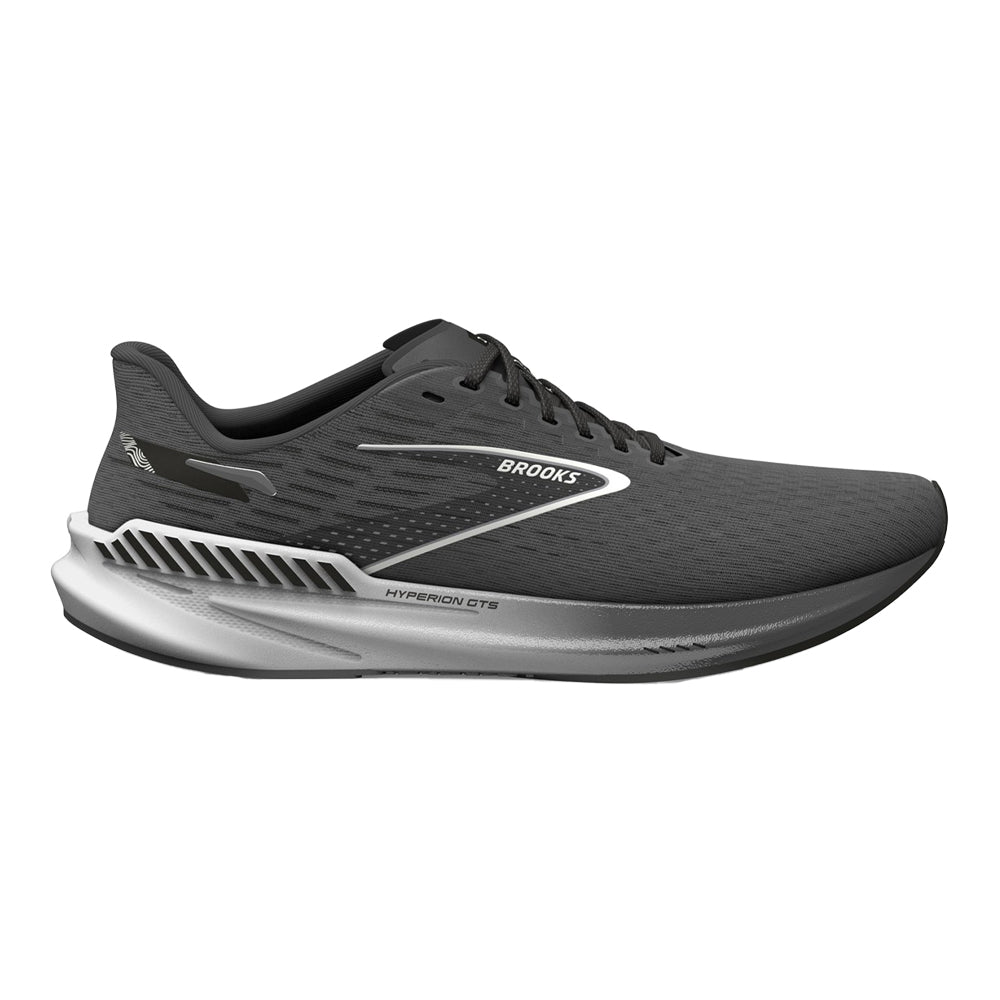 Women's Brooks Hyperion GTS, Gunmetal/Black/White, 11.5 B Medium