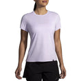 Load image into Gallery viewer, Brooks-Women's Brooks Luxe Short Sleeve-Heather Light Purple-Pacers Running
