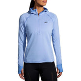 Brooks-Women's Brooks Notch Thermal Hoodie 2.0-Heather Blue Lavender-Pacers Running