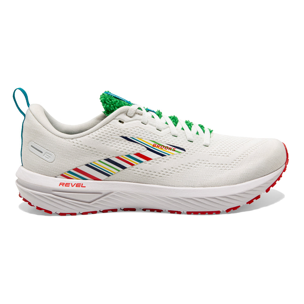 Brooks-Women's Brooks Revel 6-White/Green/Red-Pacers Running