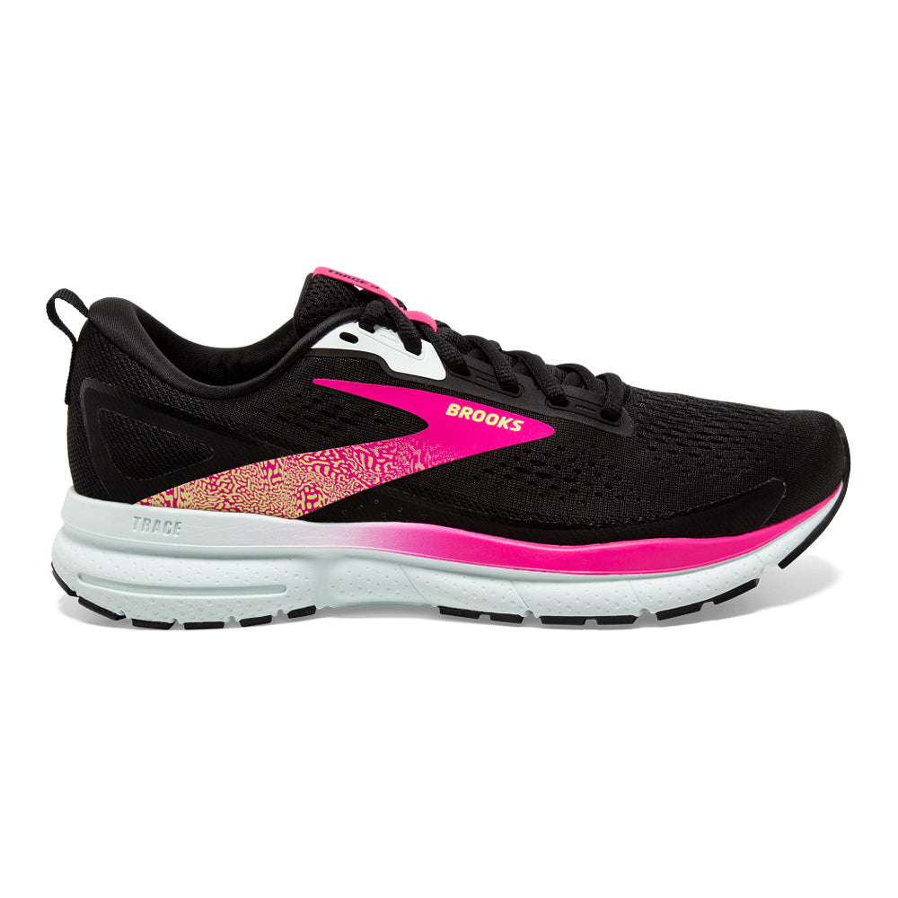 Brooks-Women's Brooks Trace 3-Black/Blue/Pink Glo-Pacers Running