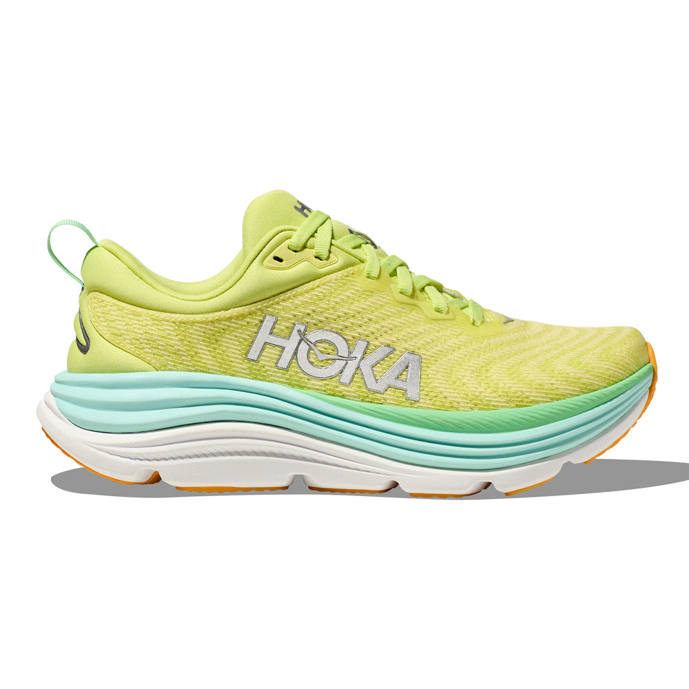 HOKA ONE ONE-Women's HOKA ONE ONE Gaviota 5-Citrus Glow/Sunlit Ocean-Pacers Running
