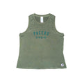 Load image into Gallery viewer, Sky Manufacturing-Women's High Neck Crop Tank Top-Heather Sage-Pacers Running
