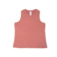 Load image into Gallery viewer, Sky Manufacturing-Women's High Neck Crop Tank Top-Heather Rose-Pacers Running
